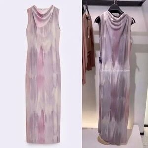 European ZARA Lilac & Light Purple Tulle Mesh Dress